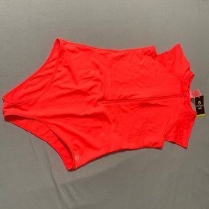 NEW orange one piece bathing suit
